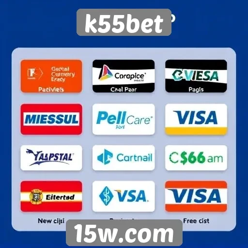 Métodos de pagamento disponíveis no k55bet